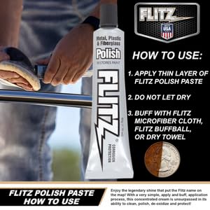 Flitz Metal Polish Paste - 1.76oz USA-Made Polish for Solid Chrome, Stainless Steel, & Aluminum - Non-Abrasive for Light Oxidation - Requires Manual Buffing - Not for Plated/Coated Surfaces (3 Pack)