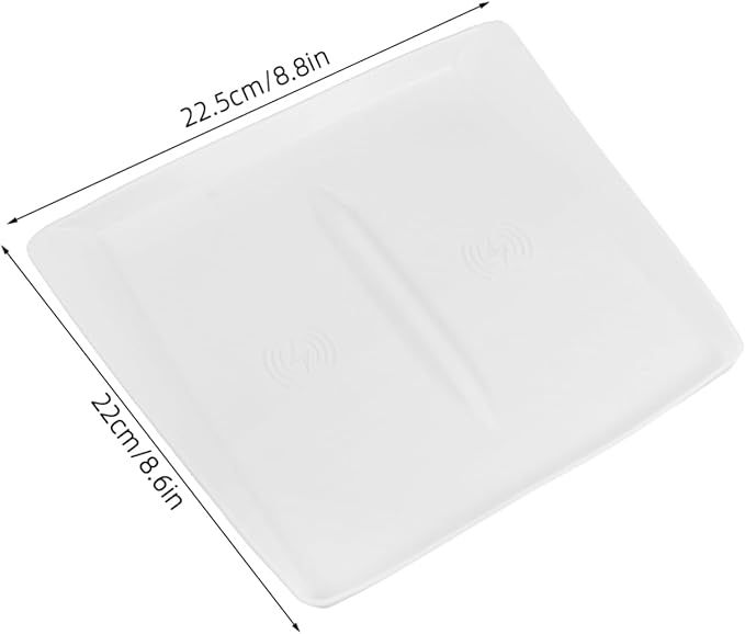 Charging Pad for Silicone Non- Charger Mat for Center Console - Phone Holder Car Interior Accessory White
