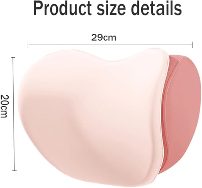 Car Headrest Lumbar Support Cushion for VW Golf VIII VI V IV III II I Mk 8 7 6 5 4 3 R GTE/GTI/GTD/Clubsport 45, Memory Foam Relieve Fatigue Breathable Car Seat Neck Pillow,Pink-Headrest