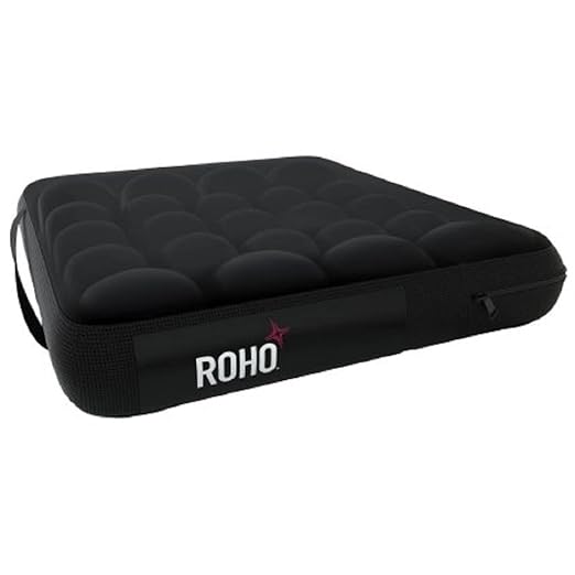 Roho Mosaic Cushion, 18" x 16" Inflatable Seat Cushion with Adjustable Air Cells, Two-Way Stretch Lycra Cover, Non-Skid Bottom, Lightweight & Portable for Wheelchairs, Office Chairs, Cars & Home