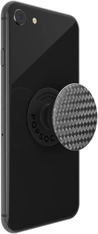 PopSockets Adhesive Phone Grip, Holder, Phone Stand, Black - Carbonite Weave