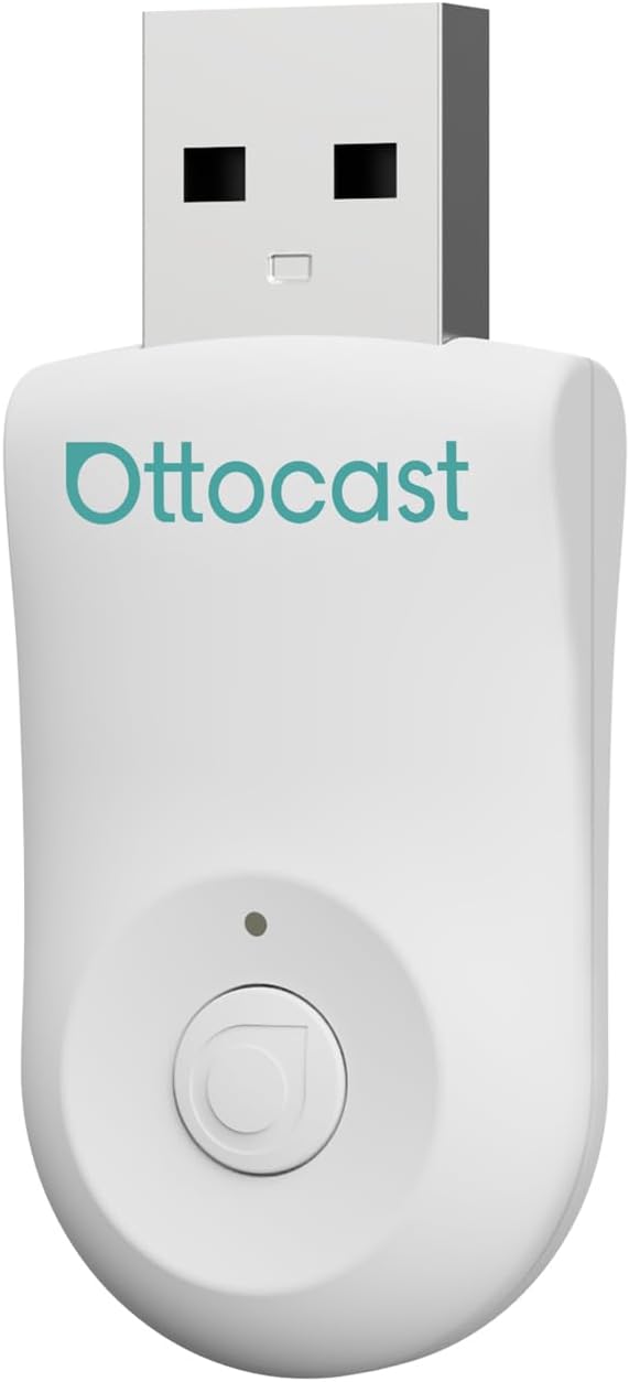 OTTOCAST Mini 2025 Wireless CarPlay & Android Auto 2-in-1 Adapter, Plug & Play, 5GHz WiFi, Auto Connect for iPhone & Android, Fits 98%+ OEM Wired CarPlay Cars