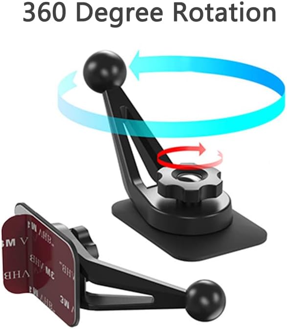 VizGiz 2 Pack 17mm Ball Sticky Mount Holder for Garmin Nuvi GPS Car Phone Wireless Charger Adhesive Dashboard Tape Sticker 17.4mm Swivel Joint Replacement Magnetic Stand Cradles Clip MI Dash Cam