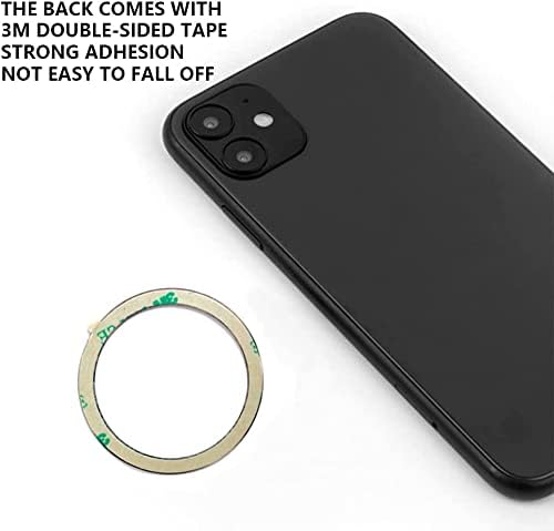 Magnetic Wireless Charger Universal Metal Rings - 6pcs,for MagSafe-Compatible Charger on iPhone 16/15 / 14/13/12 Series and Samsung Galaxy (2Black+2White+2Silver)