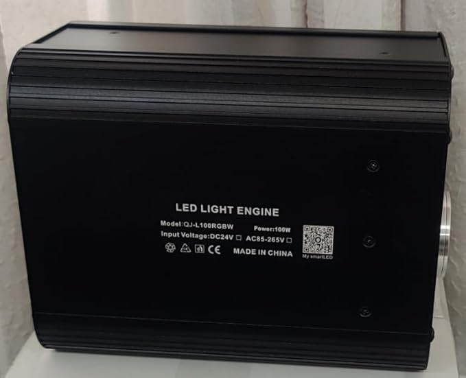AKEPO 100W Twinkle Fiber Optic Light Engine Only, High Brightness RGBW Twinkle + Music Activated + Bluetooth APP Control + 28-Key Remote Control for Car Home Starlight Headliner