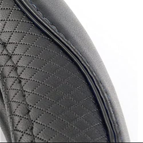 Microfiber Leather Car Medium Steering Wheel Cover,Universal Car Wheel Cover,Breathable Wheel Cover,Anti-Slip Full Surround,Sports Style Steering Wheel Covers (Black)