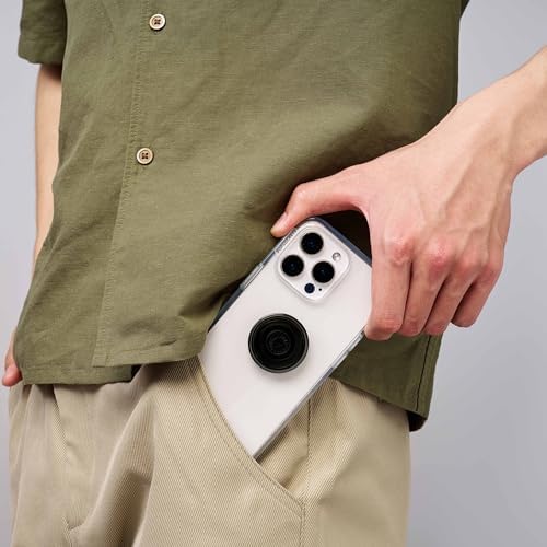 PopSockets Adhesive Phone Grip, Holder, Phone Stand, Black - Translucent Black Smoke