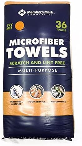 Member Mark Premium Microfiber Cleaning Towels 36 Count (Choose Color) (Orange)