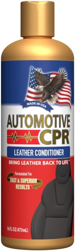 Leather Conditioner 16 oz — Premium Moisturizing Treatment for Car Seats and Leather Trim — Non-Greasy Or Sticky Formula Helps Prevent Cracking, Dryness, and Fading — Made in USA