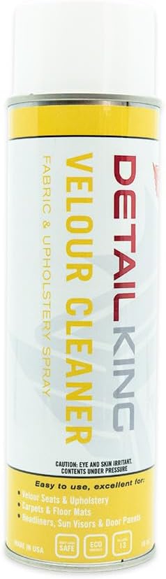 Detail King Automotive Velour Upholstery Cleaner (6 Pack) - Versatile Aerosol Spray - Fabric & Carpet