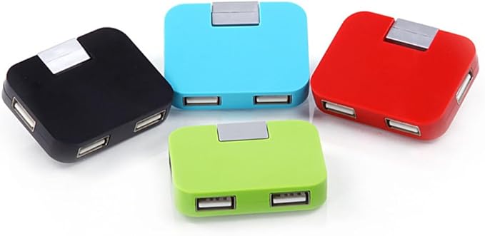 OSALADI 2pcs USB Hub 4 Port Multi-Function USB Splitter No Drivers Required Heat Dissipation Sturdy Essential for Daily Use (Random Color)