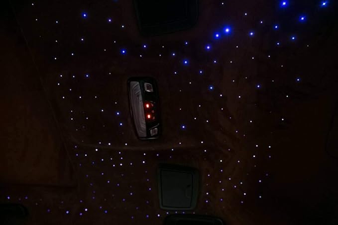 AKEPO APP 6W Mini Size Starlight Headliner Fiber Optic Lights Kit, 200pcs 0.03in/0.75mm 6.5ft/2m Optical Fibers+Music Activated Function+Remote/APP Control Star Ceiling Light Kits