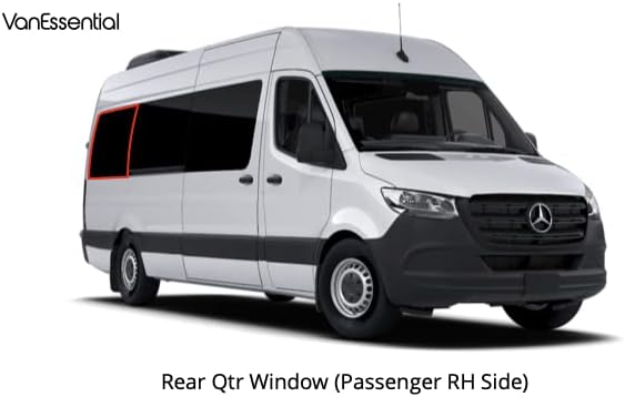 VanEssential Insulated Magnetic Blackout Window Cover Designed for Mercedes-Benz NCV3 & VS30 170 Length Van REAR QTR Right Hand Side Window (for Van Years 2007 to Current Model) - Charcoal Gray