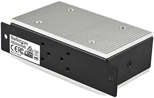 StarTech.com 4-Port USB 2.0 Hub - Metal Industrial USB-A Hub with ESD & 350W Surge Protection - Extended Operating Temp -40 to 185°F - Din Rail/Wall/Desk Mountable - USB Expander Hub, TAA