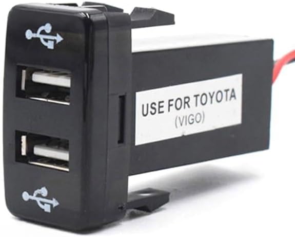 5V 2.1A Dual USB Car Charger Interface Socket Adapter for Toyota with Short Circuit Protection - (Color Name: Big Size)