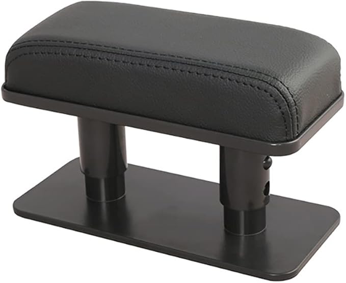 Car Driver Arm Pad Cushion, Car Center Console Elbow Cushion Pad Car Door Armrest Rest Pad Adjustable Height Comfort Universal Fit for Most Car, Solid Black