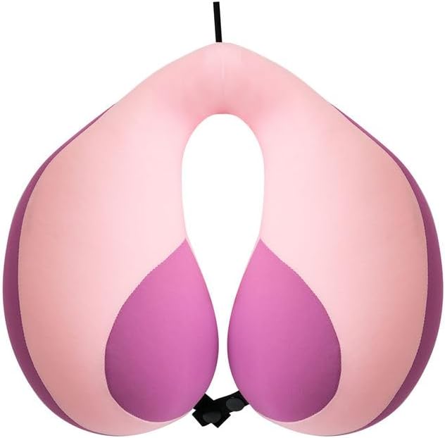 MOOB Kids Travel Neck Pillow Traveling Gifts for Toddler & ChildrenToddler Neck Pillow for Carseat & Airplane, Kids Travel Pillow Light Pink
