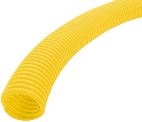 Electriduct Split Wire Loom Tubing Polyethylene Corrugated Flexible Conduit - 1" Nominal Size - 100 Feet - Yellow