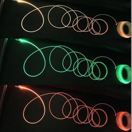 1Pcs PMMA Side-Light Optical Fiber Cable 2.5mm(0.10in) *3.5M(11.48ft) for LED Light Guide in Home, Hotel.