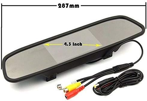 RED WOLF 3rd Third Brake Light Backup Camera w/4" Rear View Mirror Monitor Kit for Chevrolet Chevy Express/GMC Savana 2500 3500 2003-2019 3rd Brake Light Position Mounted