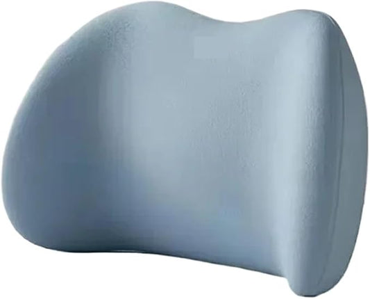 Car Neck Pillow and Lumbar Support Cushion - Memory Foam Backrest for Driver Seat Comfort(White)