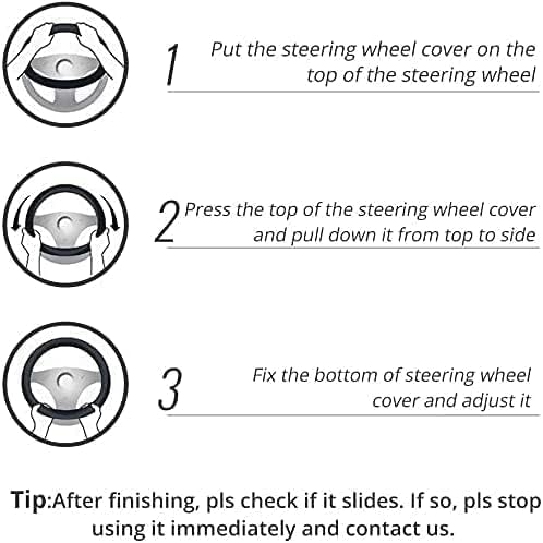 Bling Diamond Leather Steering Wheel Cover, Purple Steering Wheel Covers for Women Girls with Crystal Rhinestones, Universal Fit 14.5"-15" Car Steering Wheel Bling Cover Accessories