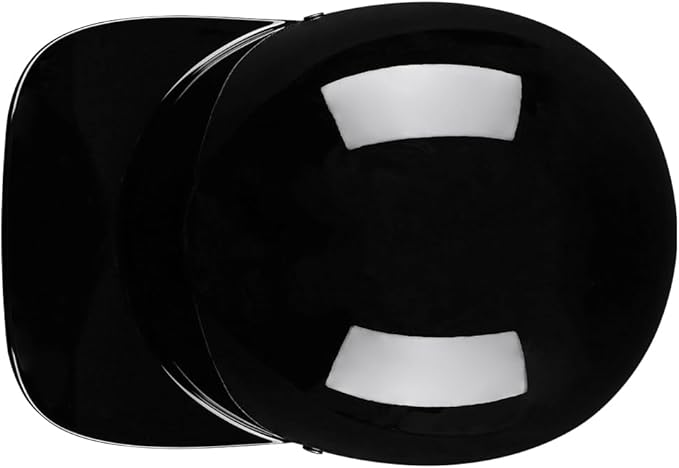 Vintage Retro Open Face Motorcycle Helmet Baseball Cap Half Helmets with pull-down Lens for Men Women Moped Cap Jet Scooter Street Cruiser - DOT Certified (Gloss Black,Large)