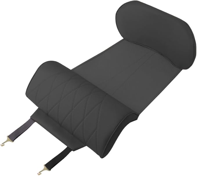 Car Seat Leg Extension with Lumbar Support Seat, Extension Pad for General Motors Car Seats, Leg and Waist Support for Car Travel (Black)