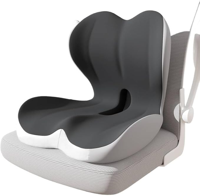 Seat Cushion for Office Chair, Car and Wheelchair Use, with Lumbar Support Pillow and Memory Foam Coccyx Cushion for Tailbone, Back, Sciatica, Ergonomic seat Cushion