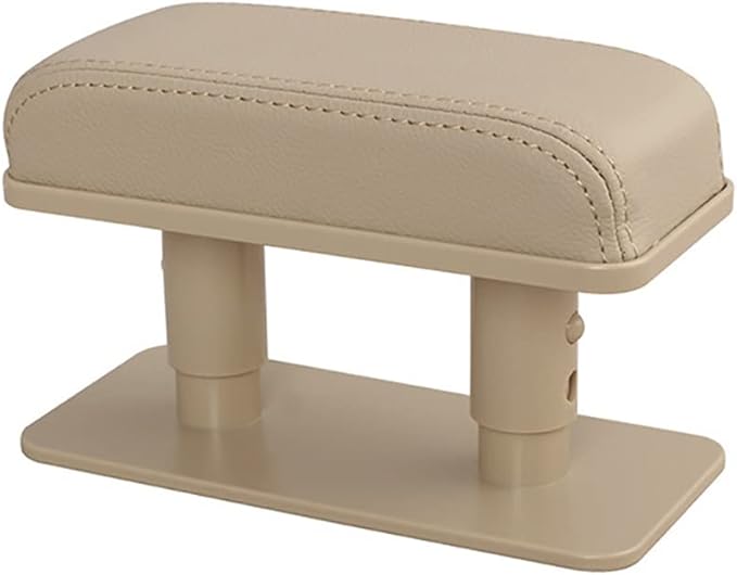 Car Driver Arm Pad Cushion Car Center Console Elbow Cushion Pad Car Door Armrest Rest Pad Adjustable Height Comfort Universal Fit for Most Car, Beige