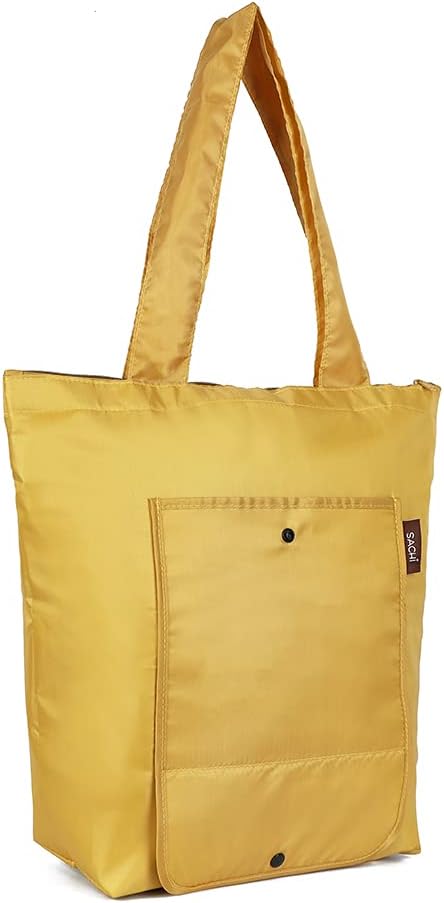 Sachi Insulated Market Tote Bags 3-Piece Reusable Lunch & Grocery Cooler Set with Zipper Foldable, Eco-Friendly Thermal Bags for Shopping, Travel & Picnics Grey Yellow Paisley