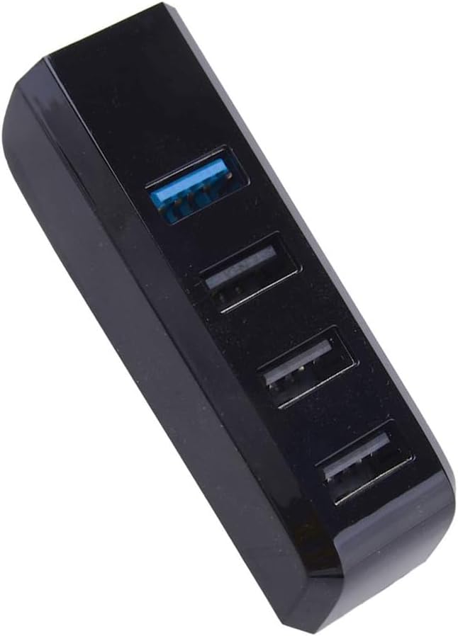 Black 4-in-1 Multi Port Glove Box USB Hub Flash Drive Docking Station Charger Compatible for Tesla Model 3 Y 2021-2024