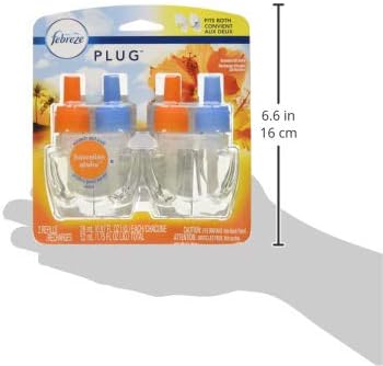 Febreze Odor-Fighting Fade Defy PLUG Air Freshener Refill, Hawaiian Aloha, (2) .87 fl. oz. Oil Refills