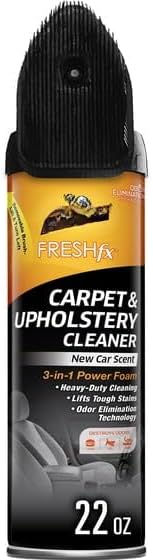 All FRESH fx Power Foam Automotive Cleaner for Carpet & Upholstery, New Car Scent, 22 oz