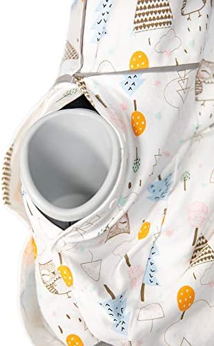 Niko Easy-Wash Children's Car Seat Cover & Liner - 100% Cotton Jersey - Owl Cream/Multi - Fits Most Toddler Car Seats - Universal Fit - Waterproof SEAT Bottom - Machine Wash and Dry