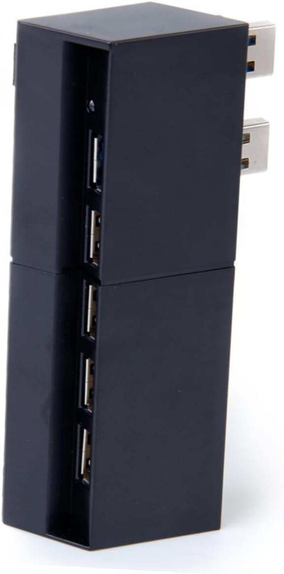 USB Hub Expander for Console Black Adapter USB Led Indicator Light for Gaming Accessories and Additional Ports