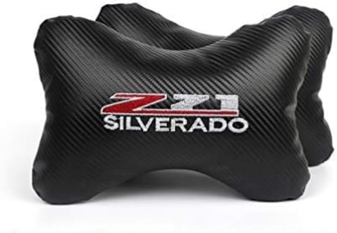 Car 2Pcs Leather Sport Car Seat for Silverado Z71 Off Road Pillow for Travel Neck Support