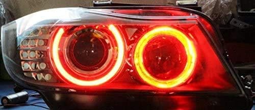 iJDMTOY 7-Color RGB LED Halo Ring Lighting Kit Compatible with 2007-2013 BMW E82/E88 128i 135i 1M 1 Series Front Road Illuminating Light Retrofit w/Adjustable Setting