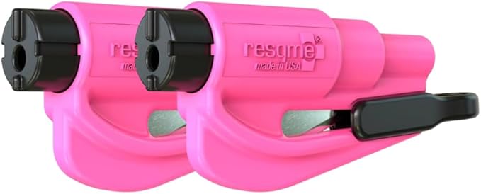resqme The Original Compact Emergency Keychain Car Escape Tool, Seatbelt Cutter and Window Breaker, Made in USA, Pack of 2