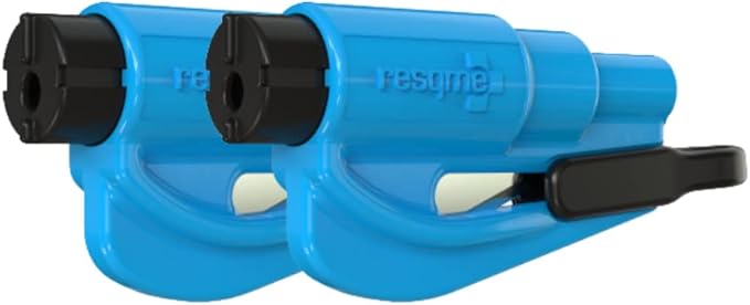 resqme The Original Compact Emergency Keychain Car Escape Tool, Seatbelt Cutter and Window Breaker, Made in USA, Pack of 2