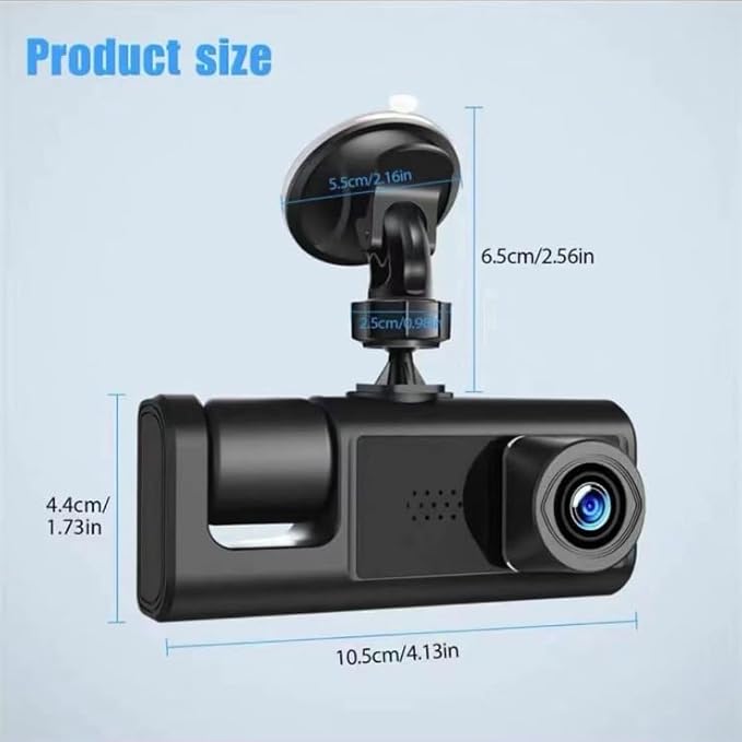 Dash Camera for Car Security Camera Dash Cam Mini Car Recorder 2 Inch Screen Front and Inside Dual Car Cameras 1080P with WDR, Night Vision, G-Sensor Auto Lock, Loop Recording