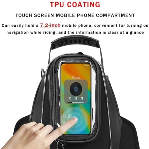 Motorcycle Tank Bag for BMW G310GS G310R G310 RG 310 GS G 310R, Magnetic & Strap Mount Tank Bag for Motorcycles, Motorcycle Touring Navigation Luggage Bag Tank Bags,A Strap