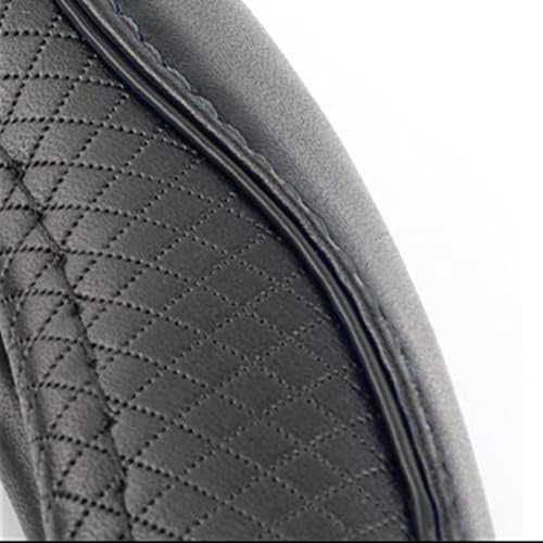 LABBYWAY Microfiber Leather Steering Wheel Cover, Universal 14.5-15 Inch Steering Wheel Anti Slip Car Interior Accessories for Men Women (Black)