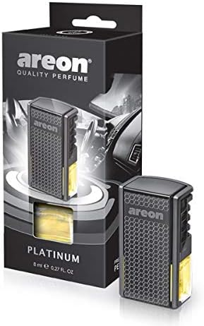 AREON AC03 Car Perfume Luxury and Elegant 0.27 oz Vent Clip Car Air Freshener, Platinum Scent (Pack of 6)