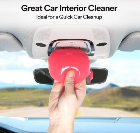 SOLASTA Car Cleaning Gel Car Putty Car Cleaning Kit Car Interior Cleaner Slime Car Cleaning Supplies Auto Detailing Tools Car Accessories Car Gifts for Women Men Keyboard Cleaner (Pink)