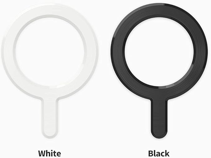 Sinjimoru for MagSafe Sticker, Magnetic Ring for Phone Case, Adaptor for MagSafe Magnet, 1000g Magnet Strength, Wireless Charging, M-Plate White