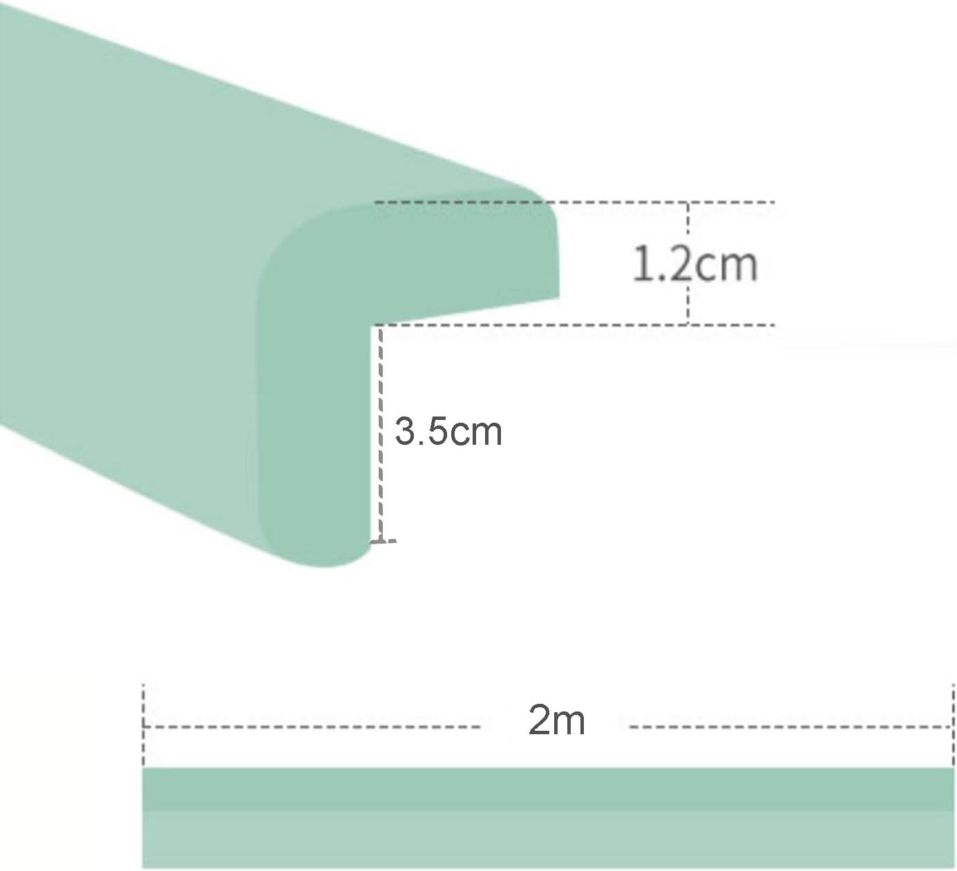 XPLKQXE Sharp Edge Safety Corner Edge Foam Padding, Edge Guards Bumpers Adhesive, Edge Corner Protector Guards for Table Edges & Sharp Corners(Brown,2pcs)