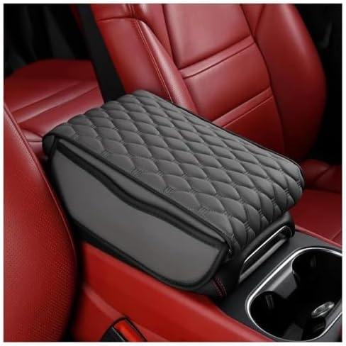OUTMX Car Center Console Cover for 2005-2015 Toyota Tacoma, PU Leather Auto Center Console Pad Car Armrest Cushion Car Interior Accessories,Grey
