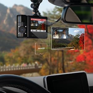 Transcend 64GB, Dual 2K+1080P Dash Cam Front and Rear Inside, 140 Wide-Angle, 2.4 Display, Built-in WiFi GPS,G-Sensor, Night Vision, Loop Recording, Parking Mode, ADAS, for Cars Taxi - TS-DP550B-64G