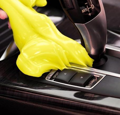 SOLASTA Car Cleaning Gel Car Putty Car Cleaning Kit Car Interior Cleaner Slime Car Cleaning Supplies Auto Detailing Tools Car Accessories Car Gifts for Women Men Keyboard Cleaner (Yellow)